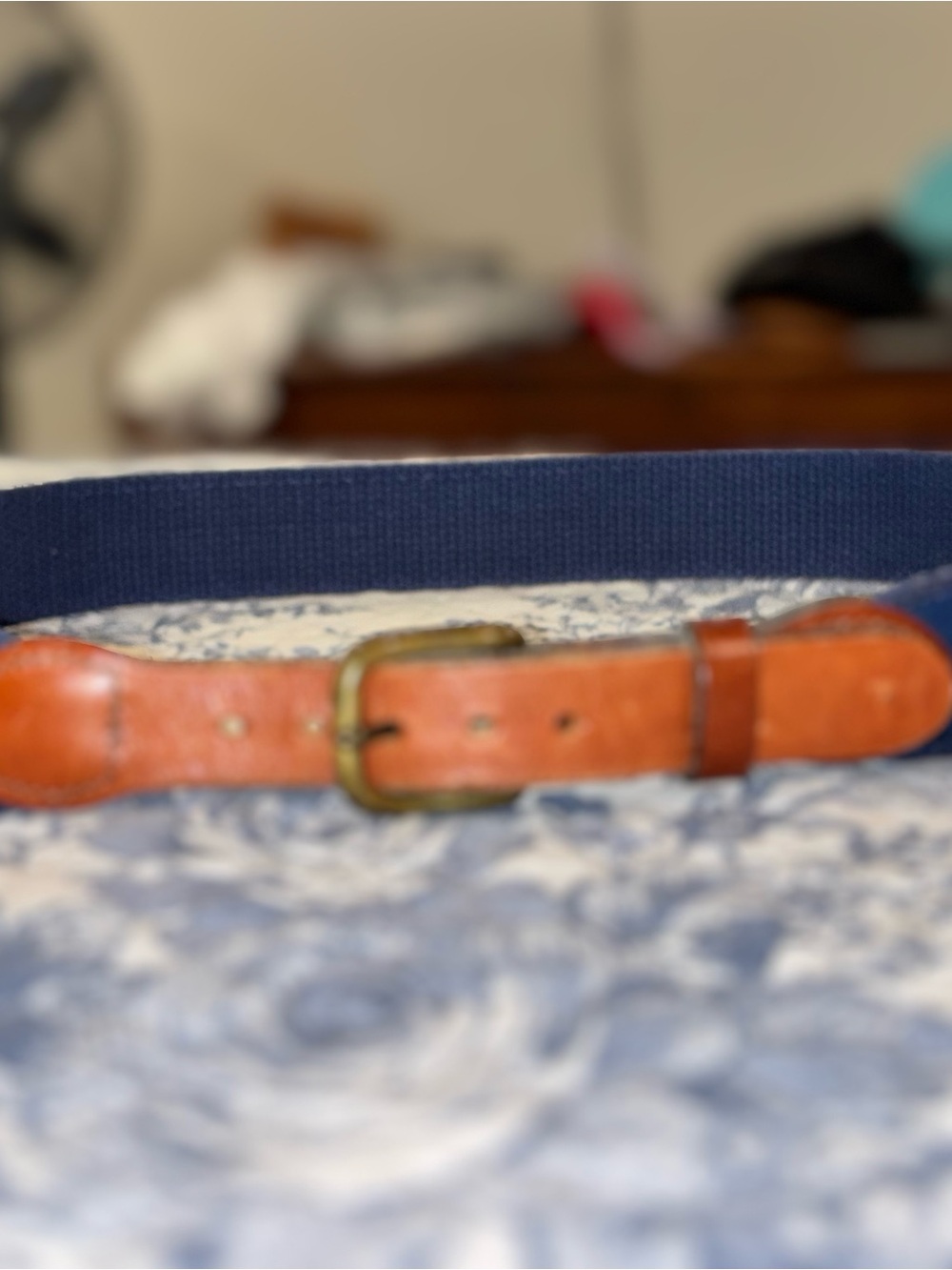 Leather Man Ltd. Embroidered Nautical Flag Belt (Size 28)